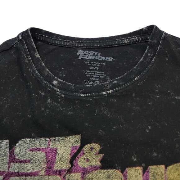 Fast & Furious Cars Tie Dye Crop Top - Picture 3 of 4